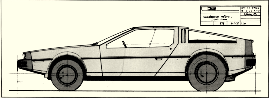 Делориан из назад в будущее чертеж